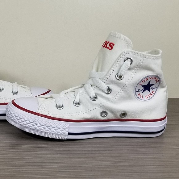Converse Chuck Taylor All Star Hi Top Sneaker Optical White Canvas, Kids Size 13 - Picture 6 of 9